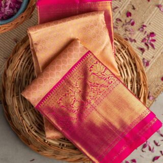 Mellifluous Peach Soft Banarasi Silk Saree With Evocative Blouse Piece