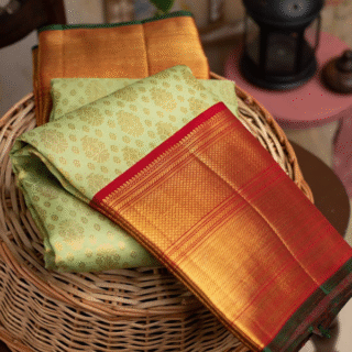 The Silk Miniika Traditional Kanchi Soft Silk Saree with 0.80m Attached Blouse