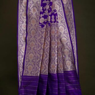 Charming Purple Soft Banarasi Silk Saree With Pretty Blouse Piece