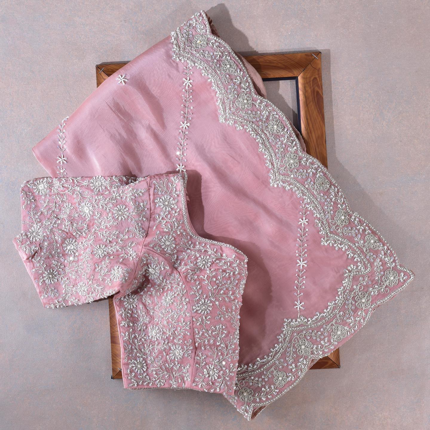 Pink Colour Rangoli Silk Sequence Embroidery Work Saree With Blouse