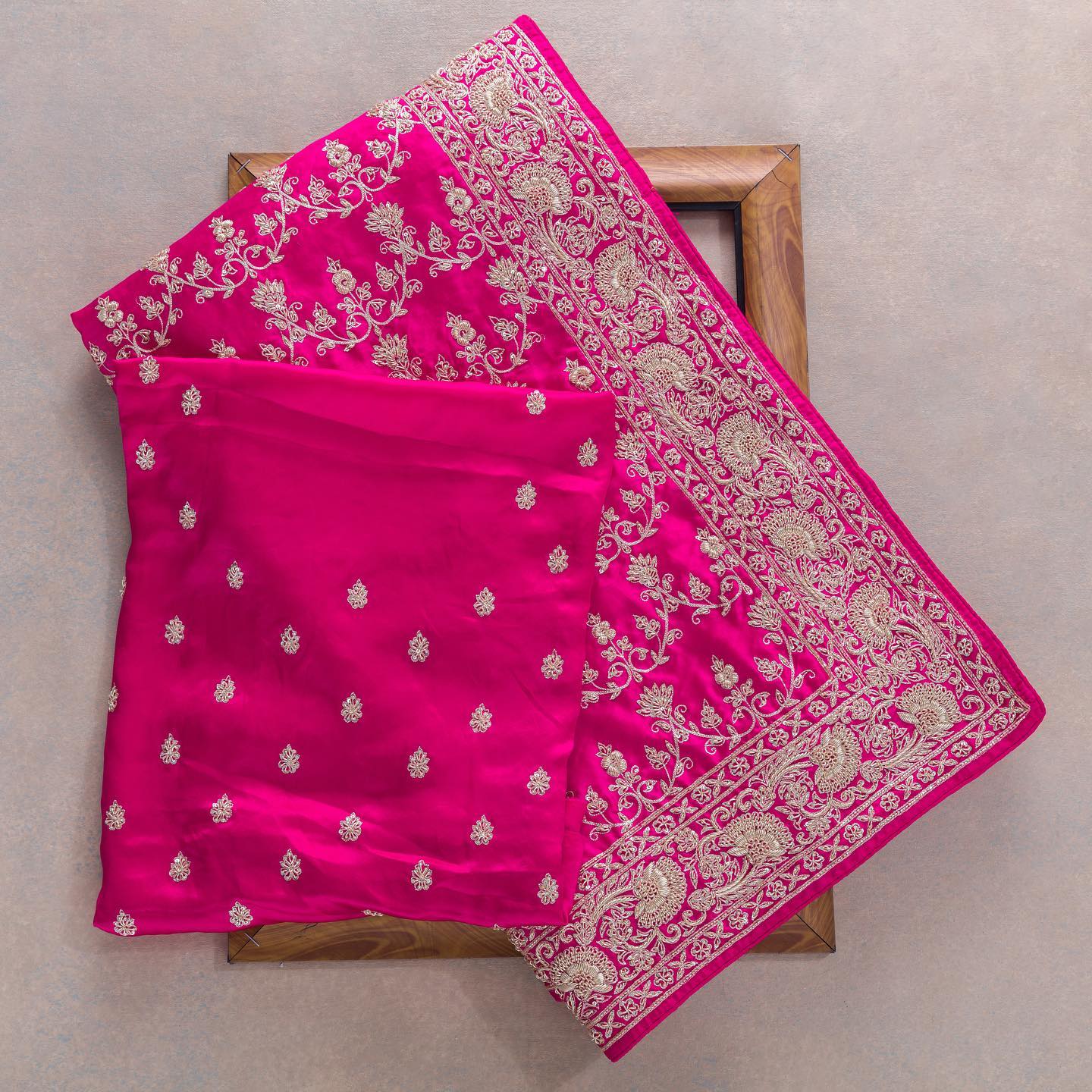 Pink Colour Rangoli Silk Sequence Embroidery Work Saree With Blouse