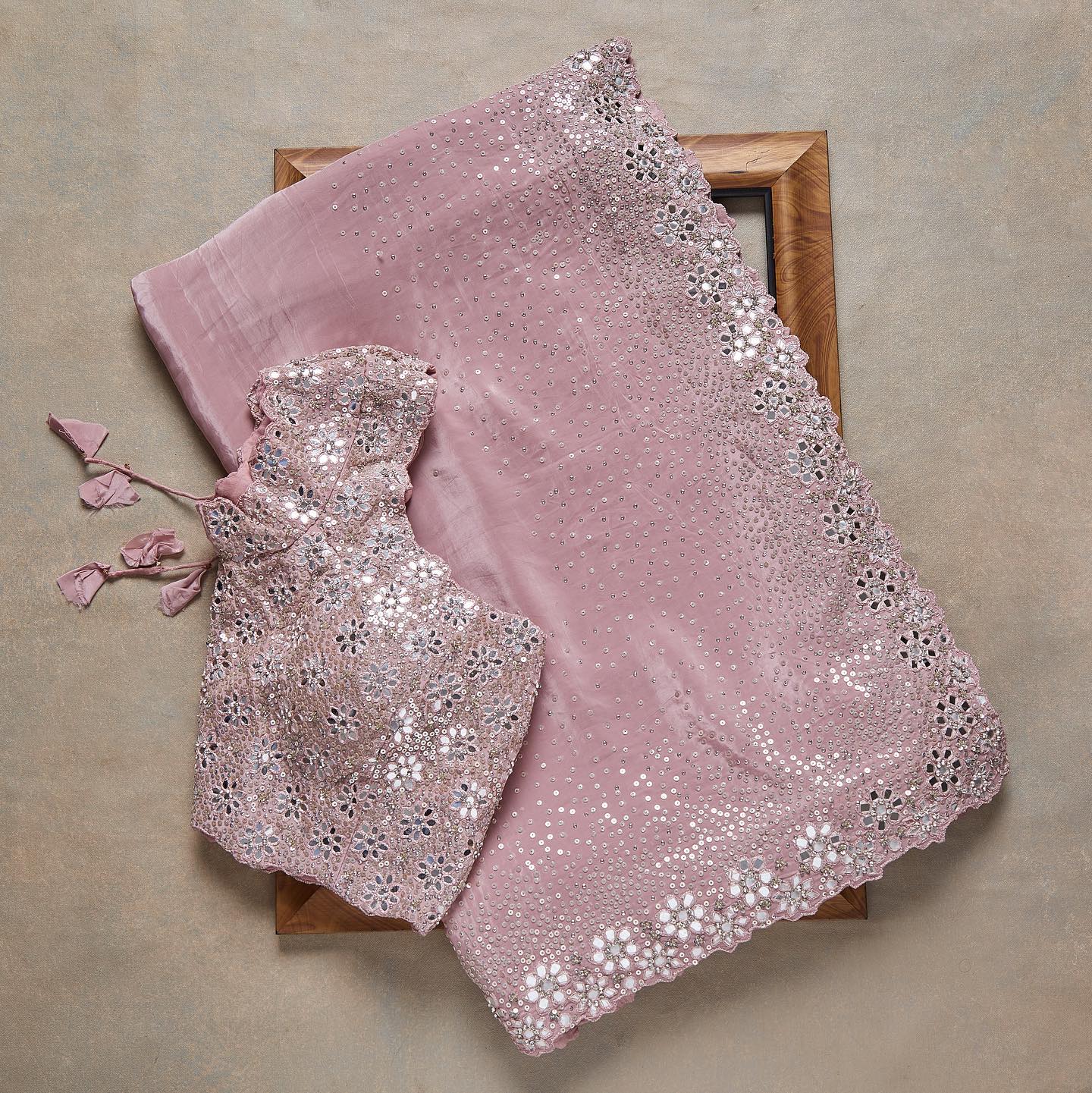 Pink Colour Rangoli Silk Sequence Embroidery Work Saree With Blouse