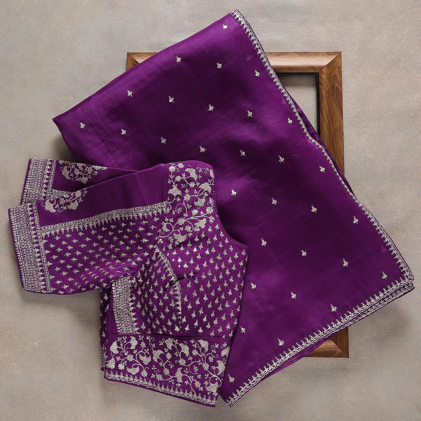 Purple Colour Rangoli Silk Sequence Embroidery Work Saree With Blouse
