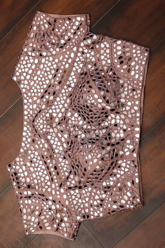 Chiku Colour Rangoli Silk Sequence Embroidery Work Saree With Blouse - Image 3