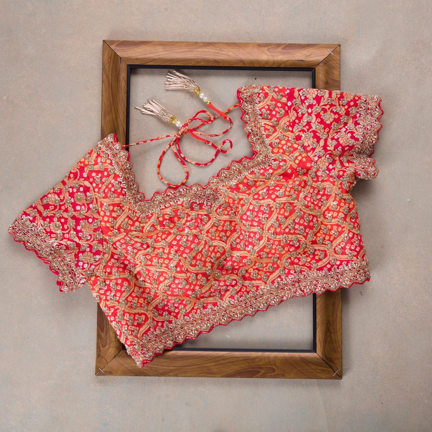 Yellow & Pink Colour Rangoli Silk Sequence Embroidery Work Saree With Blouse - Image 3