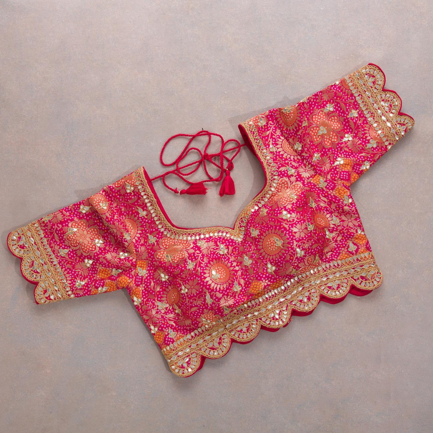 Pista Pink Colour Rangoli Silk Sequence Embroidery Work Saree With Blouse - Image 4