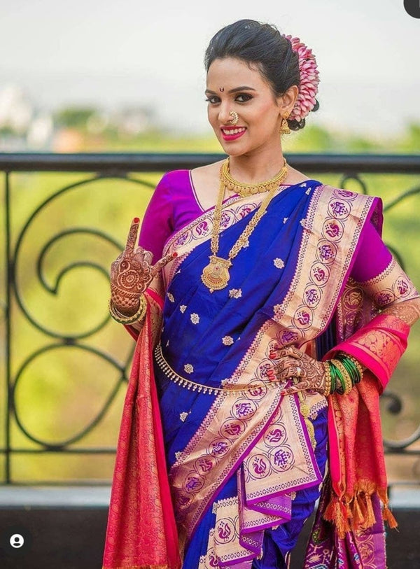 Amazing Litchi Saree With Blouse Piece For Women - Image 4