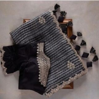 Black Attractive Beige Rangoli Silk Saree With Comely Blouse