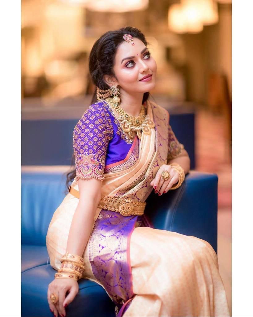 Admirable Peach Soft Silk Saree With Angelic Blouse Piece - Image 5