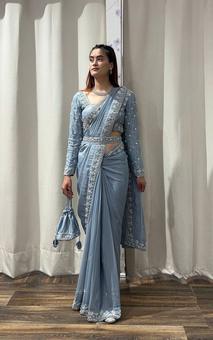 Attractive Beige Rangoli Silk Saree With Comely Blouse - Image 2