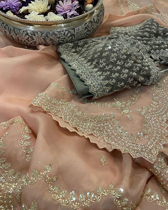 Green Beige Rangoli Silk Saree With Comely Blouse