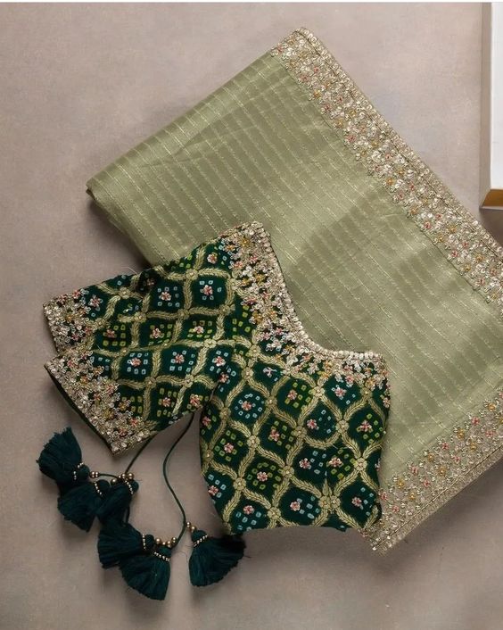 Pista GreenColour Rangoli Silk Sequence Embroidery Work Saree With Blouse